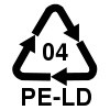 Номер 4 – полиэтилен низкой плотности. Буквенная маркировка LDPE или PEBD.