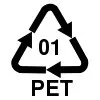 Номер 1 - полиэтилентерефталат. Буквенная маркировка PETE или PET.